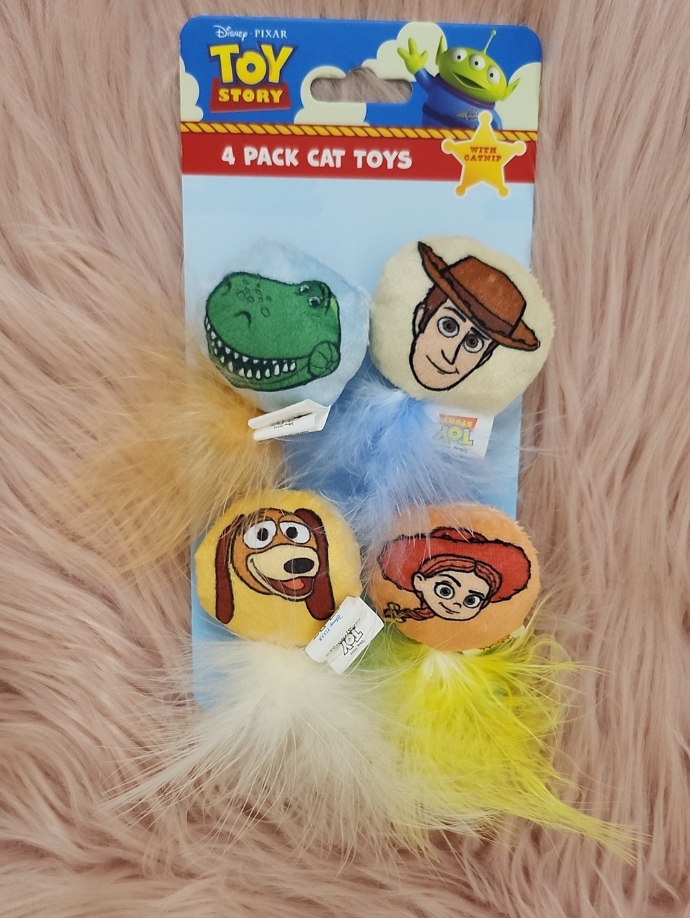 Brand New DISNEY PIXAR TOY STORY 4PK CATNIP CAT TOY